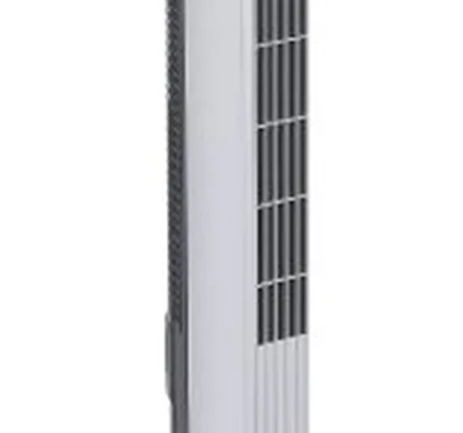 Bestron Ventilatore a torre con funzione oscillante, Altezza: 107 cm, 50 W, Nero/Grigio