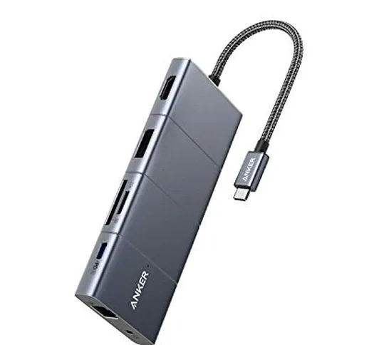 Hub USB-C Anker, adattatore hub USB-C PowerExpand+ 11 in 1 USB C, HDMI e DP 4K@60 Hz, PD 1...