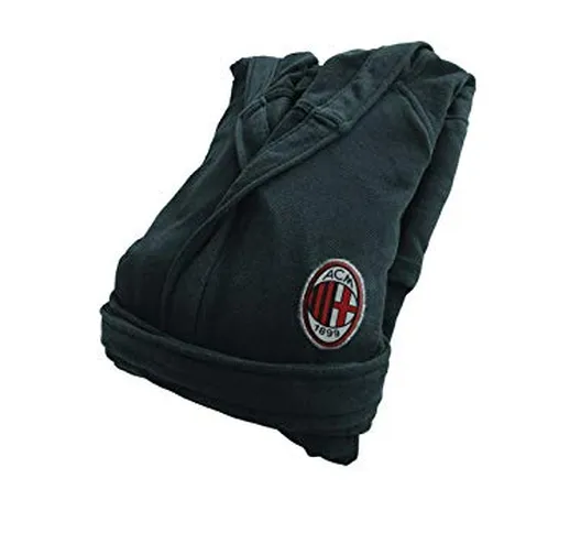 A.C. Milan Accappatoio Premium, Nero, M