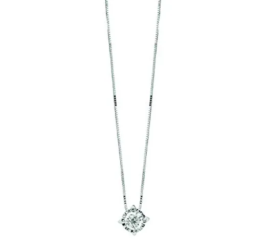 Bliss collana Collier Punto Luce in Oro Bianco 18kt e Diamanti 0,12 ct 20075347