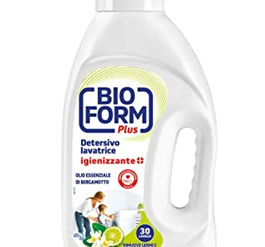 Bioform Plus Detersivo Lavatrice Igienizzante"Olio Essenziale Al Bergamotto" 30 Lavaggi -...