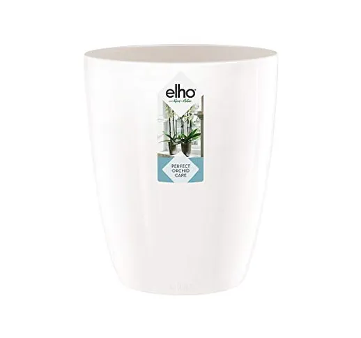 Elho Brussels Diamond Orchid High Vaso di Fiori, Bianco, 12.7x12.7x15.2 cm