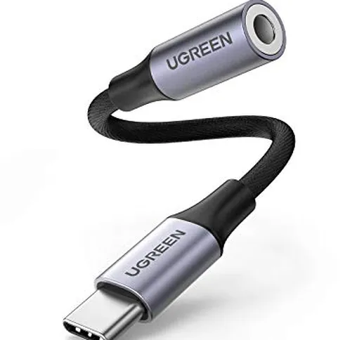 UGREEN Adattatore USB C a Jack 3,5 mm DAC Aux per Cuffie, Adattatore Audio Jack Type C Com...