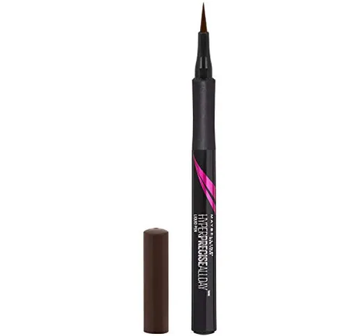 Maybelline New York Hyper Precise Eyeliner in Penna, Tratto Ultra-Sottile, Colore Ultra-In...
