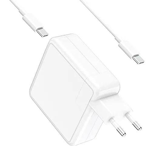 Caricatore Mac Book Pro Caricabatterie USB C 61W Alimentatore Mac Book Air, Compatible wit...