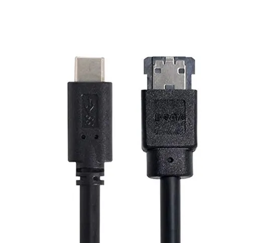 Xiwai - Adattatore USB 3.0 da USB-C a alimentazione su eSATA DC5V per convertitore eSATAp...