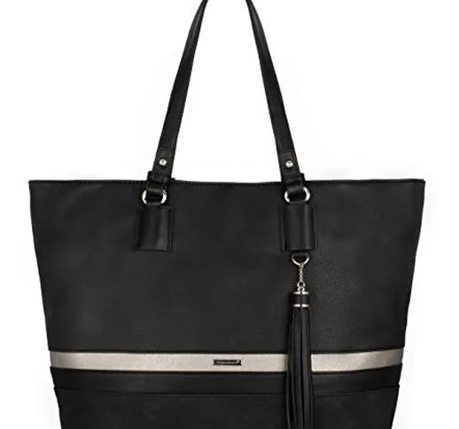 David Jones - Borsa a Spalla Tote Shopper Grande Capacità Donna - Capiente Borse a Mano Tr...