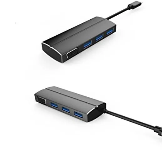 Microconnect USB3.1CCOM9 USB 3.0 (3.1 Gen 1) Type-C 5000Mbit/s Nero Perno e concentratore