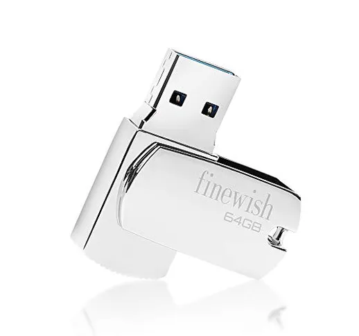 Chiavetta USB 64 GB 3.0, Pennetta USB 64 GB 3.0 Metallo Pen Drive 64GB Impermeabile Penna...