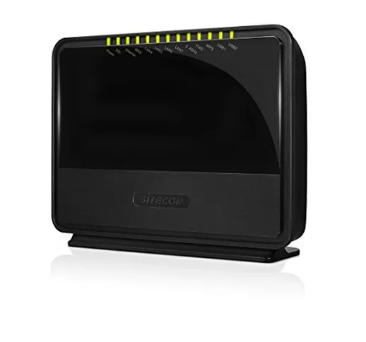 Sitecom Wlm-7600 Modem Router VDSL2+/ADSL AC1600 Wi-Fi Gigabit, Dualband, Nero/Antracite