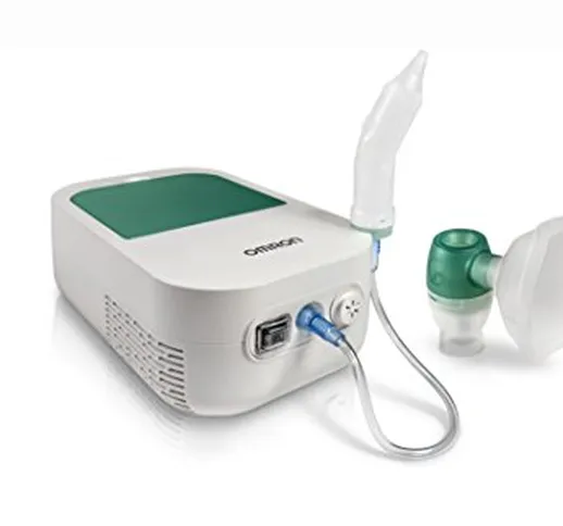 OMRON DuoBaby 2 in 1 Nebulizzatore per aerosol e aspiratore nasale per neonati, aiuta a li...