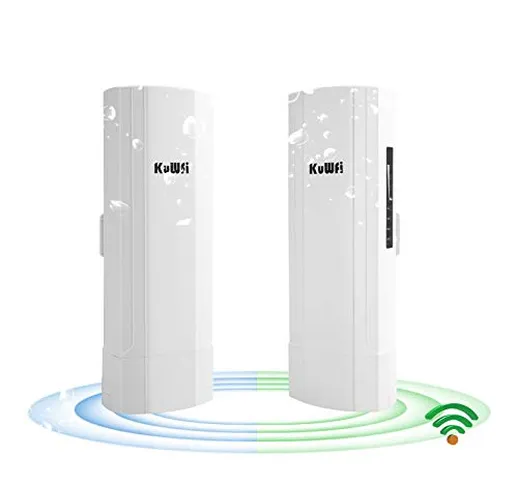 KuWFi Access Point Wireless, Wireless Outdoor WiFi Bridge, Point-to-Point Supporta 3-5 KM...