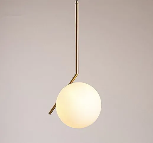 CNMKLM Lampadario Moderno e minimalista a sfera di vetro Lampadari/Lampade a sospensione l...