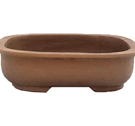 Vaso per bonsai ovale in gres 38,5x30x10 cm - GL10a