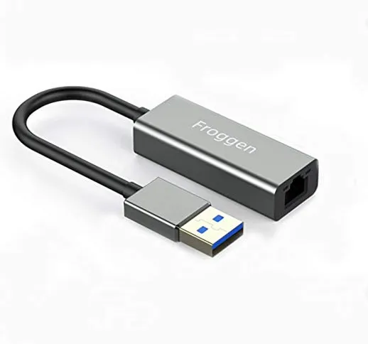 Froggen Adattatore USB Rete, USB to RJ45 Adattatore Ethernet Adattatore USB 3.0 Gigabit LA...