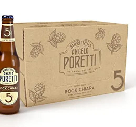 Birrificio Angelo Poretti Angelo Poretti, Birra Bock Chiara Doppia Malto, Confezione da 24...