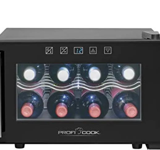 Profi Cook PC-GK 1162 Cantina Vino Libera Installazione Nero 8 Bottiglia/Bottiglie Cantine...