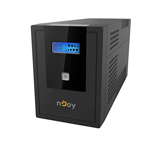 nJoy Cadu 2000VA Gruppo di Continuità Line Interactive UPS 1200 Watt, Display LCD, AVR, 4...