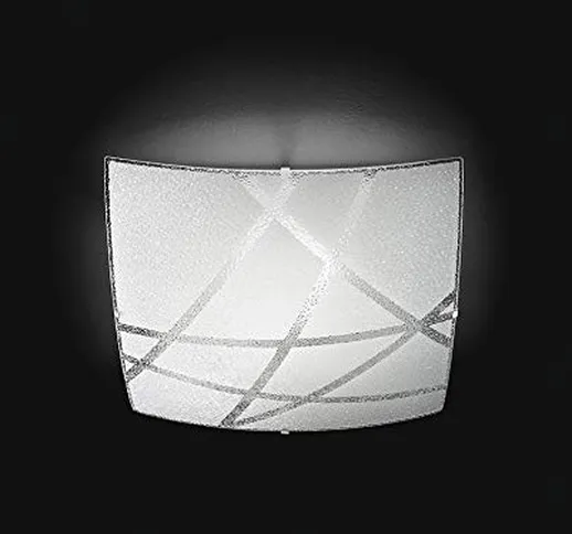 PERENZ Lampada da Muro LED quadrata in vetro satinato e trasparente Plafoniera con LED 30W...