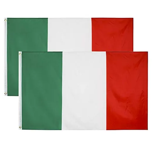 YHmall 2pcs Bandiera Italiana 150x90 cm/Bandiera Francese/Bandiera Tedesca/Bandiera Spagno...