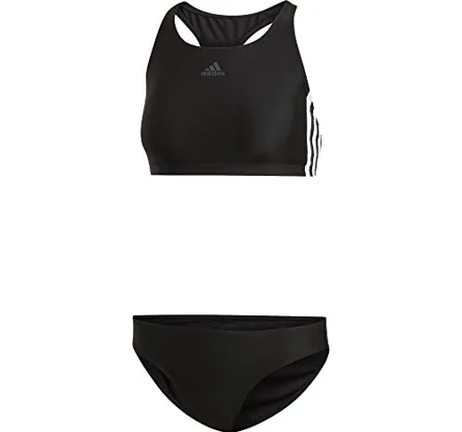 Adidas Fitness 3 Stripes Bikini, Swimwear Donna, Black, 48