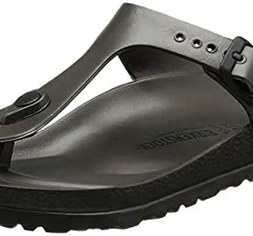 Birkenstock Gizeh Eva, Sandali Con Chiusura a T Unisex – Adulto, Grigio (Metallic Anthraci...