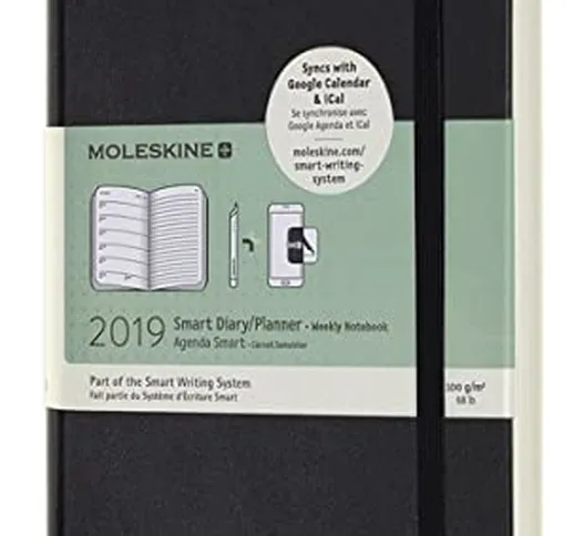 Moleskine 2019 Agenda Settimanale Smart Paper Tablet 12 Mesi, con Spazio per Note, Large,...