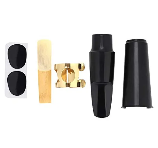 Alomejor Set di Bocchini per Sax Kit di Bocchini per Sax Contralto in Alto Copricapo con C...