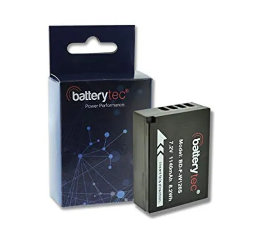 Batterytec® Sostituzione camera battery per Fujifilm NP-W126S, FinePix X-T2 X-T3 X-T10 X-T...
