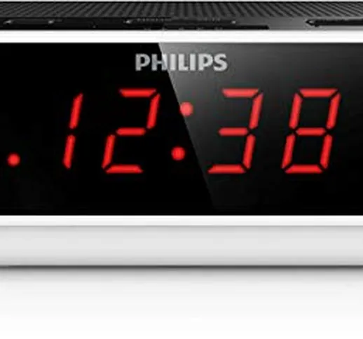 Philips AJ3115/12 Radio Orologio, Sintonizzatore FM Digitale, Sveglia Integrata, 2 Allarmi...