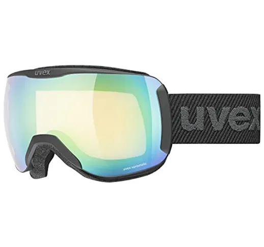 uvex downhill 2100 V, occhiali da sci unisex, fotocromatico, privo di appannamenti, black...