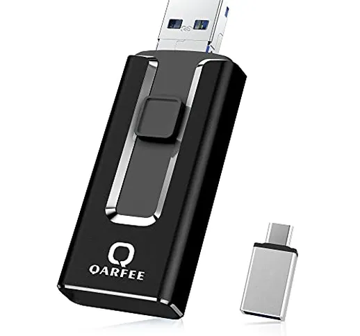 【Senza APP】Qarfee Chiavetta USB per Smartphone, 2th Generazione di 128GB Memoria Stick F...
