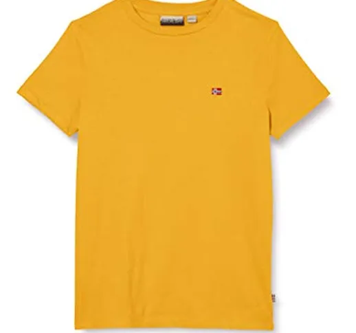 NAPAPIJRI K Selios T-Shirt, Giallo (Mango Yellow Y171), 128 (Taglia Unica: 8) Bambino