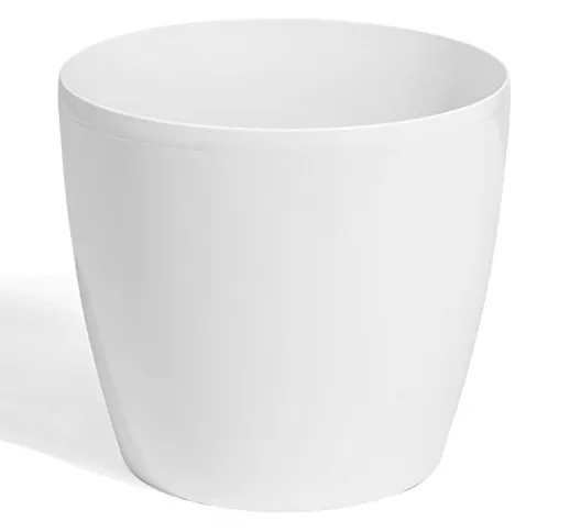 Grande, Bianco, Coubi Rotondo di plastica di Vaso di Fiori – Taglia 4 X L – 55 L, 7 Colori