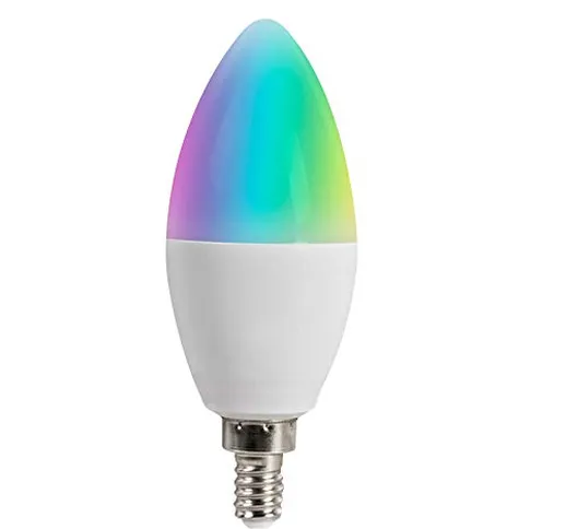 Tuya Zigbee - Lampadina a LED E14, 3,0 Dimm, 5 W, RGB CW Smart con 320 Lumen, controllo Sm...