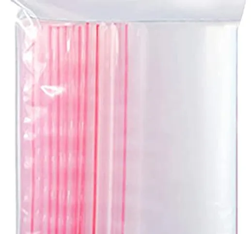 Clyhon Confezione da 100 bustine richiudibili con Cerniera Bustine in plastica Trasparente...