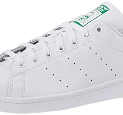 adidas Stan Smith Scarpe da ginnastica, Uomo, Bianco (ftwr white/core white/green), 44 2/3...