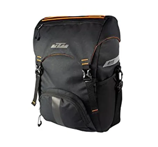 KTM Borsa per portapacchi da bicicletta, 16 l, impermeabile, impermeabile, con cinghie di...