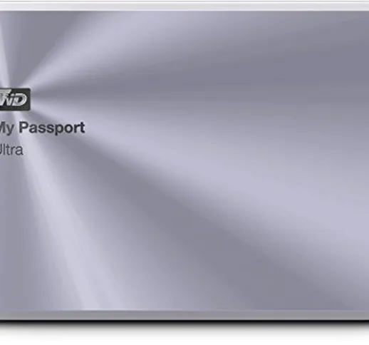 WD 1TB Silver My Passport Ultra Metail Edition - Hard Disk Esterno Portatile - USB 3.0 - W...