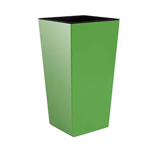 Vaso per piante Urbi Square 16,3 Lt con inserto, altezza 42 cm colore: verde oliva
