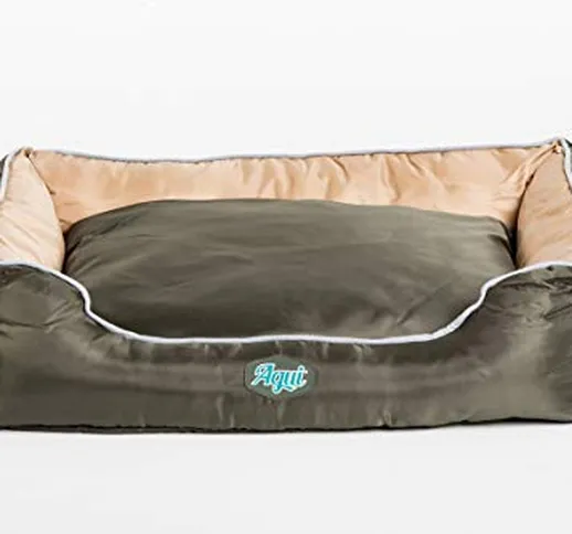 AGUI AG10016 Waterproof Bed - Letto per Animali Domestici, 61 x 48 x 18 cm, Colore: Verde/...