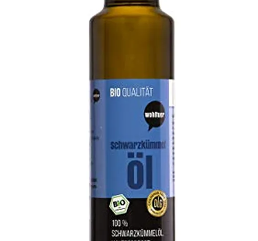 Wohltuer Bio, olio di cumino nero 250 ml – Pressato a freddo in qualità cruda, biocertific...