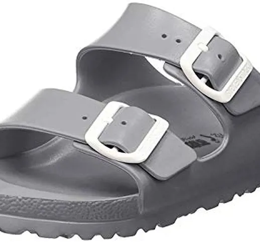 Birkenstock Madrid Eva, Ciabatte Donna, Argento (Metallic Silver), 38 EU