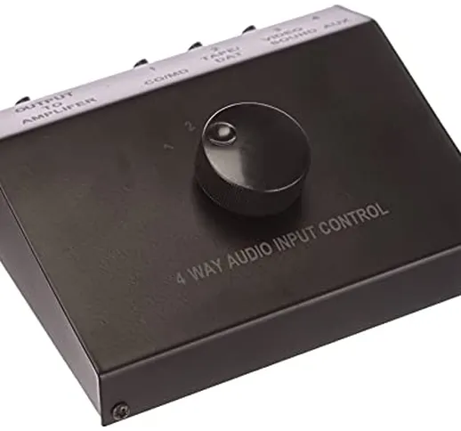 Audio Controller, 4 Canali In Ingresso ( 3X Rca + 1X Jack) A 1 Uscita Rca ( Amplificatore)...