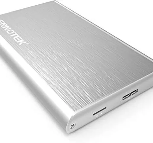Ennotek Box esterno in alluminio a USB 3.0 per disco rigido SATA III SSD o HDD da 2,5 poll...