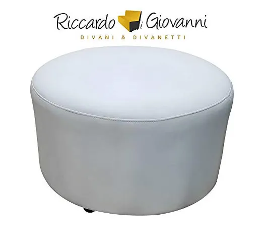 Riccardo Di Giovanni - Divani & Divanetti Pouf Rotondo con Rivestimento Personalizzabile I...