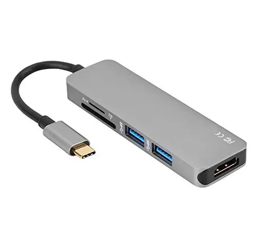 Wendry Adattatore Multiport USB C Hub, USB-C al Supporto per hub per convertitore HDMI Sch...