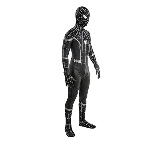 AMIMES Costume di Halloween Cosplay Amazing Spiderman Adult Children nera aderente tuta de...