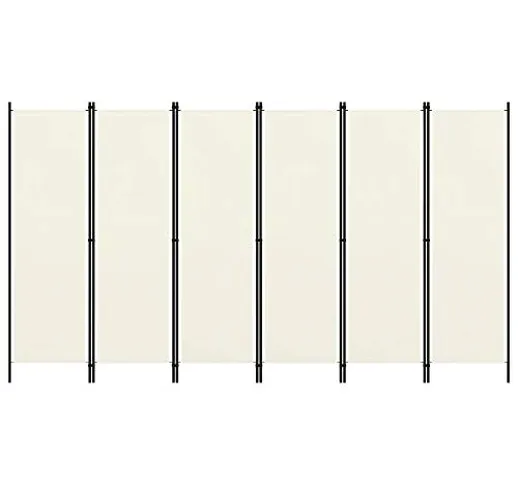 vidaXL 6 pezzi divisorio bianco 300 x 180 cm