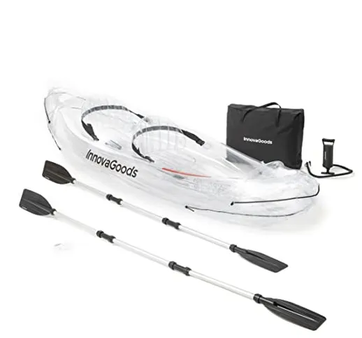 InnovaGoods® Kayak gonfiabile 2 posti, kayak gonfiabile trasparente 312 cm, kayak gonfiabi...